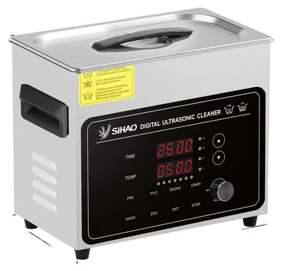 Immagine prodotto di Pulitore a ultrasuoni, potenza di riscaldamento di 100W, timer digitale, capacità 3 litri