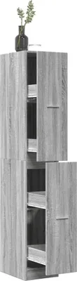 Produktbild von vidaXL Apothekerschrank Grau Sonoma 30x41x174,5 cm Holzwerkstoff