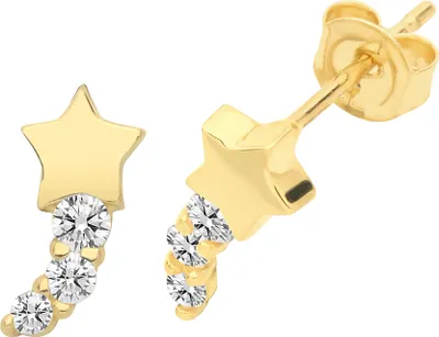 Image de Boucles d'Oreilles Femme Or 375/1000 avec Oxyde de Zirconium - 10mm*5mm; TRS26799