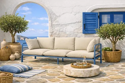 Produktbild von Garten Sofa Wenecja  3 Sitzer bequem, wetterfest und ideal für Terrasse und Garten