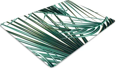 Produktbild von Stuhlunterlage Bürostuhlunterlage 120 cm x 90 cm Bodenmatte Bürostuhlunterlage - Palmblatt
