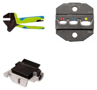 Produktbild von 624 060 3 0 K2 Rennsteig Werkzeuge GmbH Crimpzange PEW12 für isolierte Verbinder und Kabelschuhe inkl. Crimpeinsätze