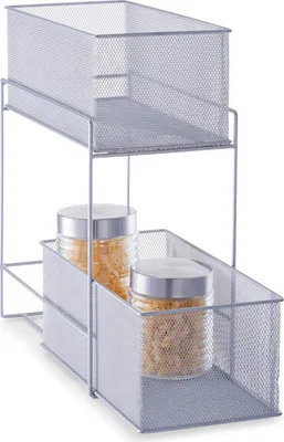 Obrázok produktu pre Zeller Regál s 2 košíkmi, sieťovina 17,5x35x42