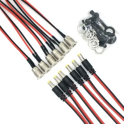 DC Power Jack Steckverbinder 6 Stk. 5,5 x 2,1 mm 18 AWG