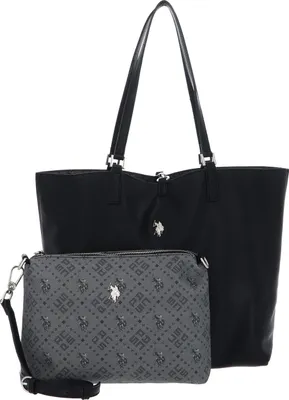 Zdjęcie produktu dla U.S. POLO ASSN. Torba na ramię Malibu Shopping Bag czarny czarny szary