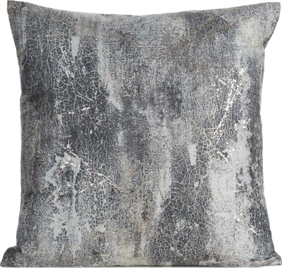 Obrázek produktu pro EUROFIRANY | Povlak na polštář - 45 x 45 cm - stříbrný povlak na polštář - mramorový vzor