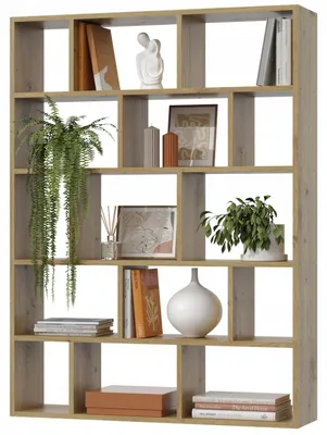 Produktbild von EstiloHome Bücherregal SOMBRA 105 x 141 cm, Eiche Artisan – offenes Wandregal