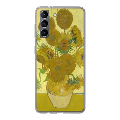 Produktbild von MuchoWow® Handyhülle Schutzhülle Hülle für Samsung Galaxy S21 Sonnenblumen - Vincent van Gogh Silikon Softcase Handy Hülle - Softcase