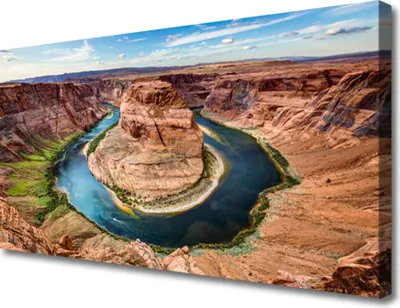 Produktbild von Tulup Leinwand-Bilder 100x50 Wandbild Canvas Kunstdruck Grand Canyon Fluss Landschaft