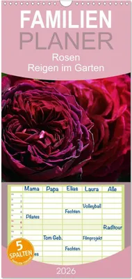 Produktbild von Familienplaner 2026 - Rosen Reigen im Garten mit 5 Spalten (Wandkalender, 21 x 45 cm) CALVENDO