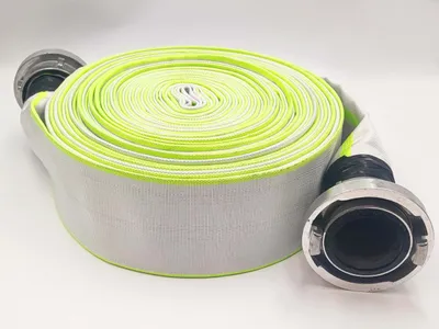 Produktbild von 3 Zoll | B-75 - 30 Meter Industrieschlauch | Feuerwehrschlauch | Bauschlauch | Flachschlauch | Schlauch mit Storz-Kupplung