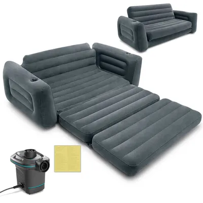 Immagine prodotto di Sofamatrační in velluto 2in1 + pompa INTEX 66552-66640