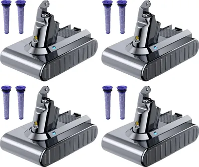 Image de Batterie de rechange pour V6, capacité de 6000mAh, compatible avec plusieurs modèles, 4 pièces batterie 6,0 Ah