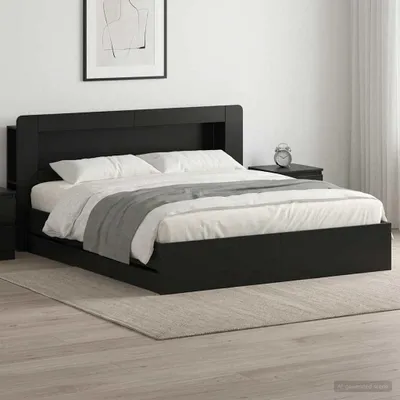 Produktbild von Möbel Bettgestell mit Stauraum Schwarz 180 x 200 cm HolzwerkstoffKlassische Betten - Klassische Betten c5695