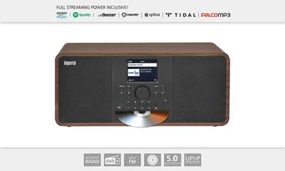Produktbild von Imperial Dabman i205 CD, Internet, Analog & Digital, DAB, DAB+, FM, 87,5 - 108 MHz, 174 - 240 MHz, 174 - 240 MHz