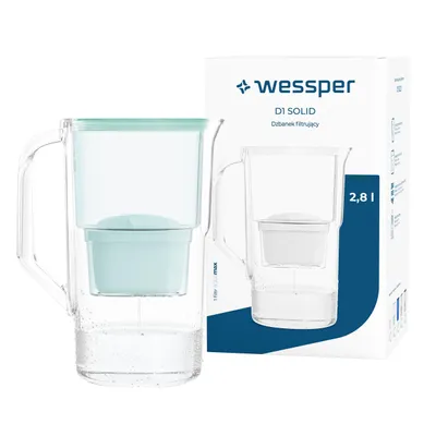Produktbild von Wessper D1 SOLID 2,8 L Wasserfilterkanne Mint mit AquaMax Wasserfilter