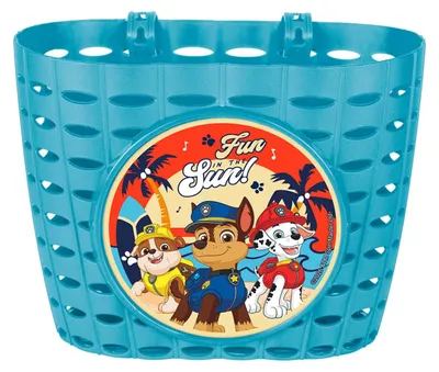 Zdjęcie produktu dla Koszyk rowerowy dla dzieci PAW Patrol, turkusowy, 20 cm