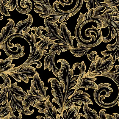 Produktbild von Servietten 33x33 cm - Baroque gold/black