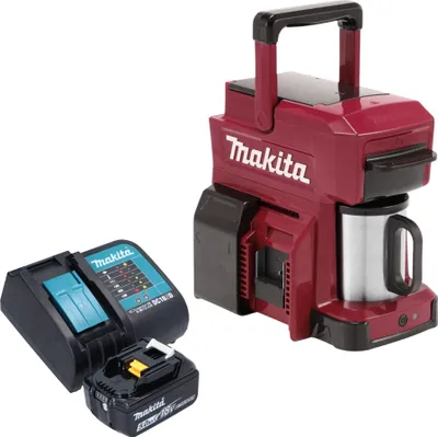 Produktbild von Makita DCM 501 STAR Akku Kaffeemaschine 12 V max. / 18 V Rot + 1x Akku 5,0 Ah + Ladegerät
