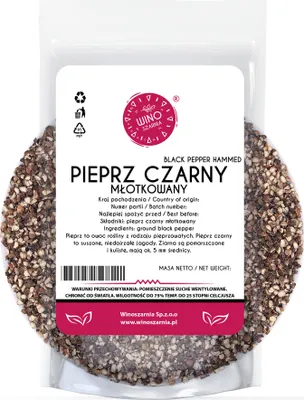 Zdjęcie produktu dla Pieprz czarny młotkowany grys - 500g