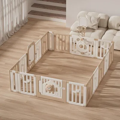 Produktbild von Babyheim Krabbelgeländer Sicherheitszaun Laufgitter Laufstall 200*250cm【FE-WL-XXL03】