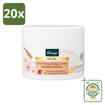 Immagine prodotto di 20 confezioni di crema corpo Kneipp Soft Skin, profumo di fiori di mandorlo, 200 ml ciascuna, confezione risparmio da 20 pezzi