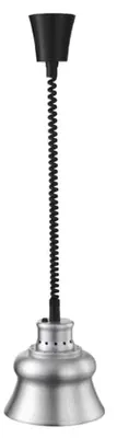 Infrarotlampe mit Kabel, gebürstet, 275 W, Silber, Aluminium