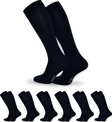Produktbild von OCERA 6 Paar Bambus Kniestrümpfe (Uni) für Damen und Herren in verschiedenen Farben - Blau 43/46