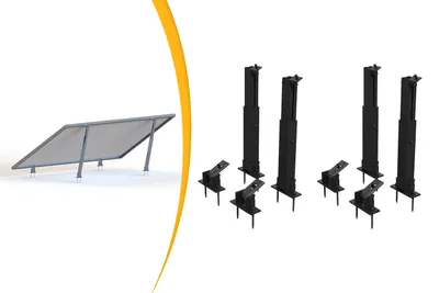 Produktbild von Powerness Aufständerung Solarmodul Halterung Balkonkraftwerk für Flachdach 1 Set(für 1 Solarmodule)