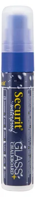 Produktbild von Securit® wasserfester Kreidemarker mit Block-Spitze in Blau - Kreidestifte