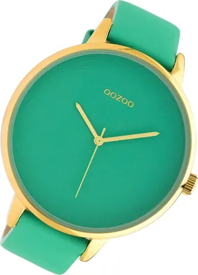 Produktbild von OOZOO Damenuhr C10573 Quarzwerk Hellgrünes Lederarmband 48mm