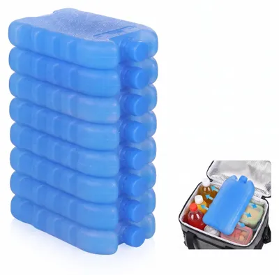 Immagine prodotto di Set di impacchi refrigeranti, 8 pezzi, 14 x 8,8 cm, ricaricabili, per borse termiche