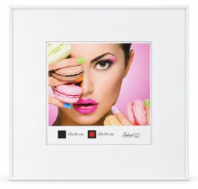 Produktbild von Photo Style Kunststoff Bilderrahmen Fotorahmen Wanddeko Collage Foto Poster - Farbe: Weiß | Format: 50x50