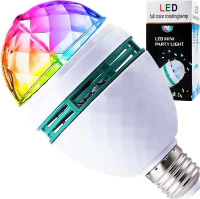LED E27 Party Light Bulb Disco Light Rotating Disco Ball Disco Light Effect Stage Lighting Bulb Disco Light Effect Disco Lamp Retoo