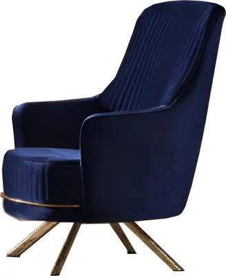 Produktbild von Sessel 1 Sitzer Wohnzimmer Moderne Design Elegantes Möbel Blau Luxus