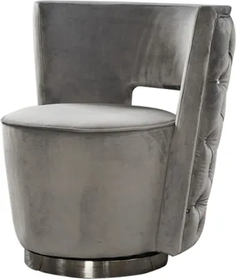 Produktbild von KAWOLA Sessel SENSO Stoff Velvet silbergrau