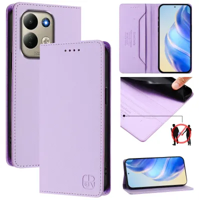Produktbild von Lederhülle für Xiaomi Redmi 17 4G/5G Hülle Flip Brieftasche Kartenfächern Ständer Schutzhülle Violett