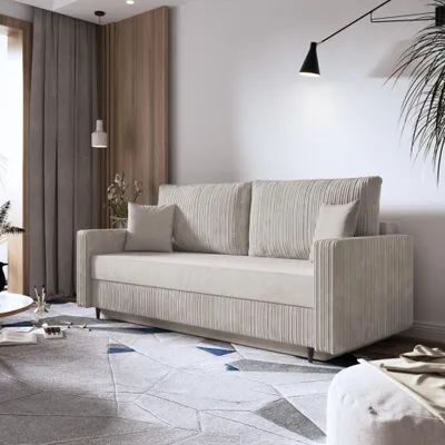 Produktbild von Sofa, Schlafsofa mit Schlaffunktion MARINO (Beige - POSO 02)