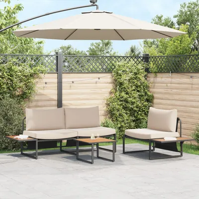 Produktbild von Möbel Garten-Couchtisch Braun 55x55x35 cm DPC und Stahl - Klappstuhl 42007554