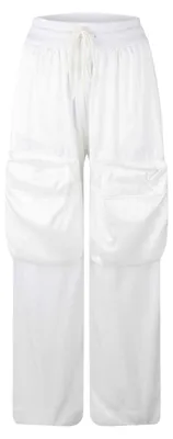 Imagen del producto de Off White - Pantalón cargo "Duchesse" para mujer, modelo GT30677 (talla 32 europea, corte regular), color blanco