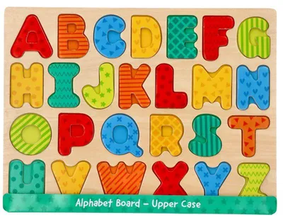 Produktbild von Lelin Holzpuzzle Alphabet Großbuchstaben Lernspiel 3+