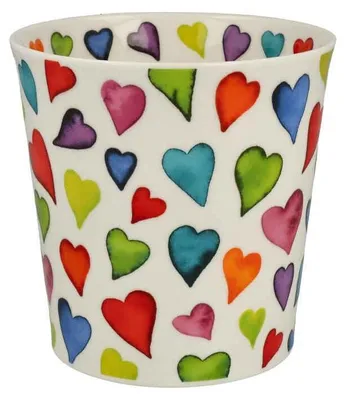 Produktbild von DUNOON XXL Becher Benmore Warm Hearts - 750 ml Bone China JumboTee - Kaffeetasse