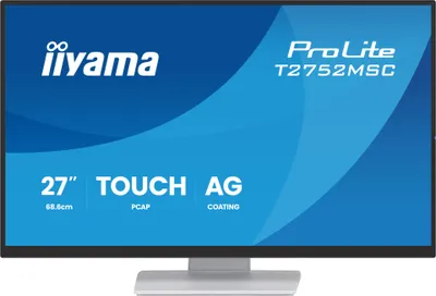 Zdjęcie produktu dla iiyama ProLite T2752MSC-W1AG, 68,6 cm (27"), 1920 x 1080 px, Full HD, LCD, 5 ms, Biały