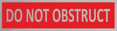 Produktbild von CombiCraft Aluminium Türschild Do Not Obstruct 165x45mm mit 3M-Tape zur Befestigung, einfache Kennzeichnung von Räumen und Bereichen