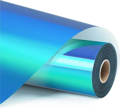 Produktbild von Loklik SG-JST-0773-US-L-B2B, Hitzebeständige Vinylrolle, Glattes wärmeübertragendes Vinyl, Blau, Holografisch, Glänzend, 305 mm