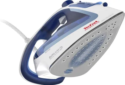Productafbeelding van Tefal EasyGliss Plus FV5736, Stoom- en droogstrijkijzer, Durilium Airglide zool, 2 meter, 220 g/min, Blauw, Wit, 45 g/min