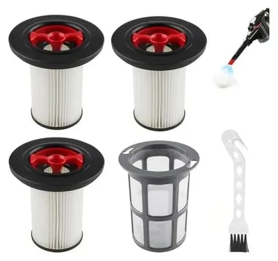 Produktbild von 3 Stück Ersatzfilter kompatibel mit Bosch Unlimited Gen2 Serie 8 Staubsauger Set, HEPA Filter kompatibel mit Bosch 12036642,12023349, mit 1 Stück Filterabdeckung und 1 Reinigungsbürste