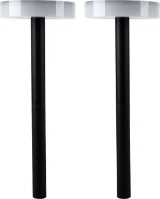 Produktbild von 2er Set LED Solarleuchte, Erdspieß, Akku, schwarz, H 56,1 cm
