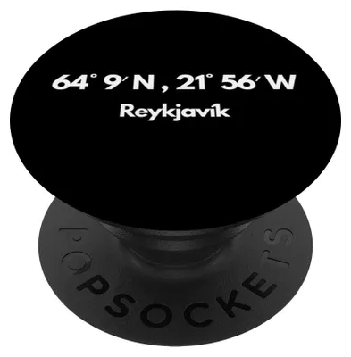 Productafbeelding van Reykjavik - Coördinaten - PopSockets - Zelfklevende PopGrip