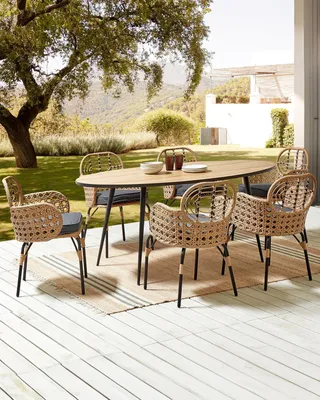 Immagine prodotto di Sedie da giardino - Sedie, mobili da giardino, poltrone relax, sedie per terrazza - Design bohémien - Set da 6 - Rattan in polietilene